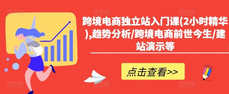 跨境电商独立站入门课(2小时精华),趋势分析/跨境电商前世今生/建站演示等-轻创淘金网